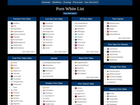 पोर्नव्हाइटलिस्ट समीक्षा, एक साइट जो कई लोकप्रिय पोर्न निर्देशिकाओं में से एक है