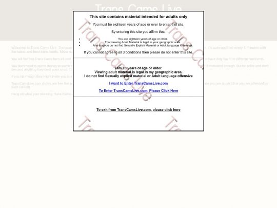 Trans Webcams review, a site that is one of many popular ExcludeFromResults