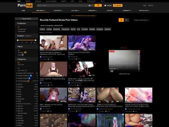 Recenzja Pornhub Hentai, strony będącej jedną z wielu popularnych darmowych stron z pornografią Hentai
