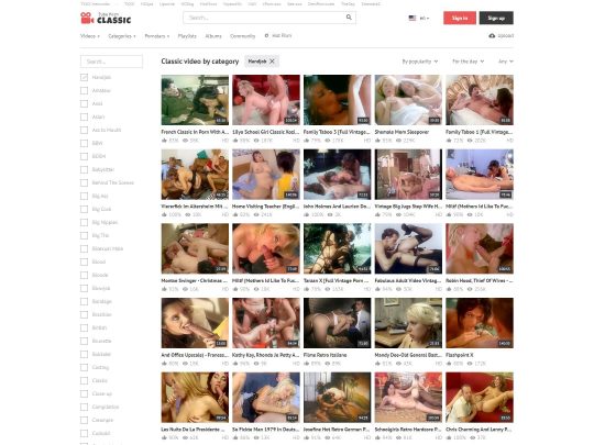 TubePornClassicHandjobs pregled, spletno mesto, ki je eno izmed mnogih priljubljenih brezplačnih pornografskih mest