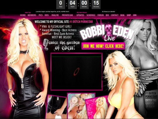Ocena Bobbi Eden, spletno mesto, ki je eno izmed mnogih priljubljenih spletnih mest z najboljšimi pornozvezdami