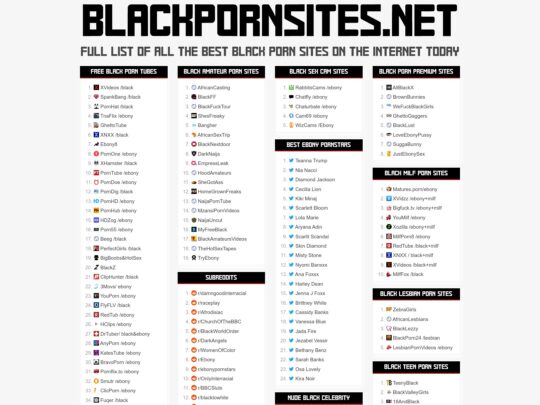 Revisión de Black Porn Sites, un sitio que es uno de los muchos ExcludeFromResults populares
