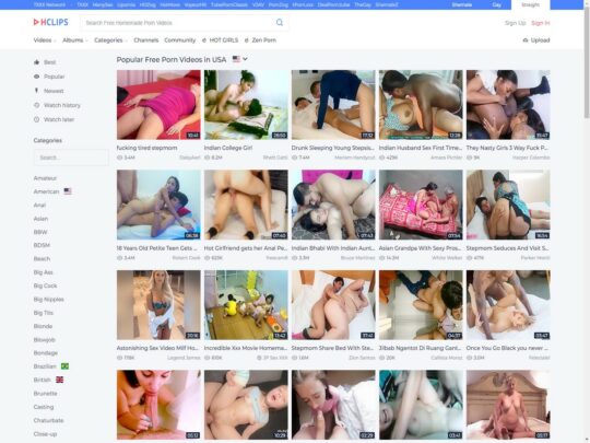 HClips incelemesi, birçok popüler Amatör Porno Sitesinden biri olan bir site