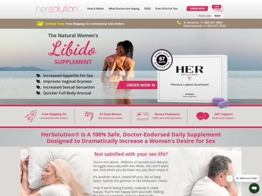 HerSolution review, a site that is one of many popular Female Sex Enhancement