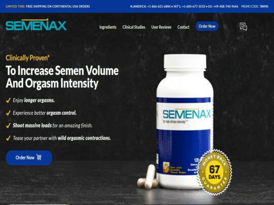 Đánh giá về Semenax, một trang web nổi tiếng về Tăng cường sinh lý nam