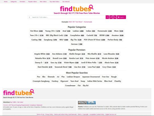 FindTubes समीक्षा, एक साइट जो कई लोकप्रिय पोर्न खोज इंजनों में से एक है