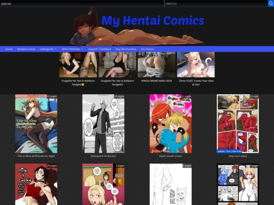 MyHentaiComics Review, un site care este unul dintre multele site-uri populare de benzi desenate porno