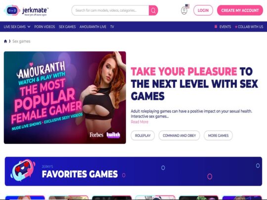 Jerkmate Porn Games immerse yourself in this interactive porn game with VR headset with some of the hottest pornstars in the adult industry