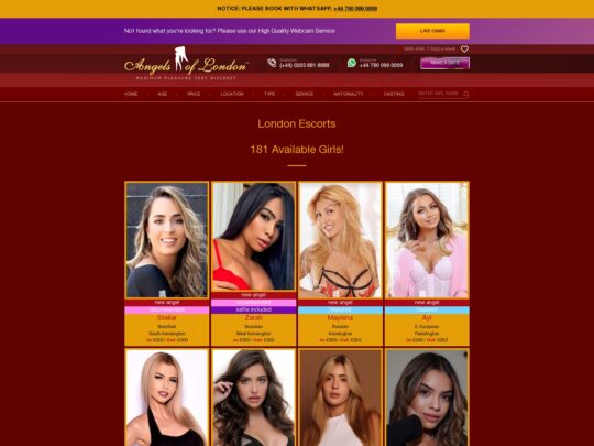 Angels of London review, a site that is one of many popular Escort Sites
