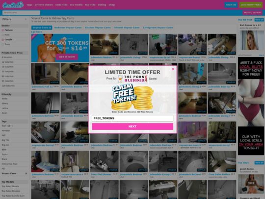 CamSoda Voyeur review, a site that is one of many popular Voyeur Porn Sites