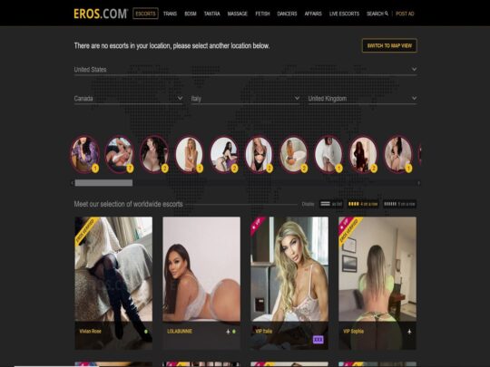 Eros review, een site die een van de vele populaire escortsites is