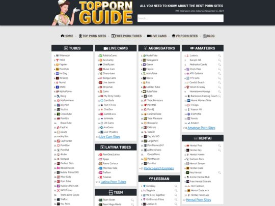 TopPornGuide recenzia, stránka, ktorá je jedným z mnohých populárnych porno adresárov