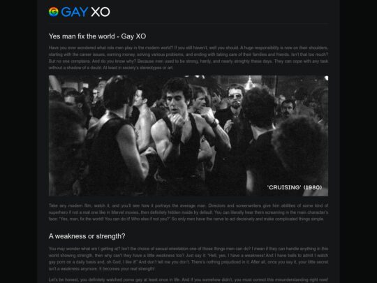 Kajian Gay XO, tapak yang merupakan salah satu daripada banyak Laman Porn Gay yang popular