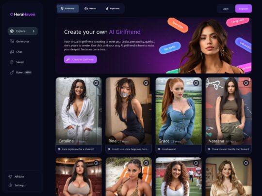 HeraHaven recension, en webbplats som är en av många populära AI-porrsajter