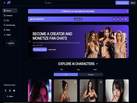 FanFinity-recensie, een site die een van de vele populaire AI-pornosites is