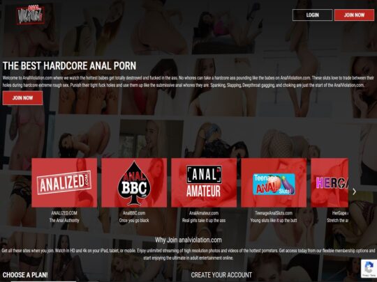 AnalViolation review, stránka, která je jednou z mnoha oblíbených prémiových análních porno stránek
