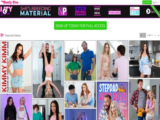 My Family Pies review, a site that is one of many popular Premium Taboo Porn Sites