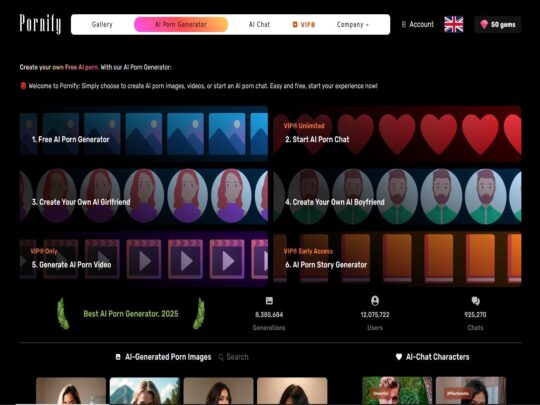 Pornify-recensie, een site die een van de vele populaire AI-pornosites is