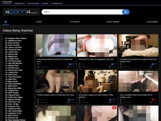 4Porn4 review, a site that is one of many popular ExcludeFromResults