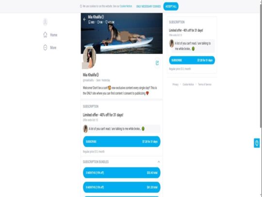 Mia Khalifa Onlyfans ismertető, egy oldal, ami a sok népszerű prémium Onlyfans fiók egyike