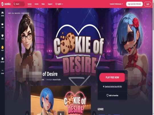 Ulasan Cookie of Desire, situs yang merupakan salah satu dari banyak Game Porno Terbaik yang populer