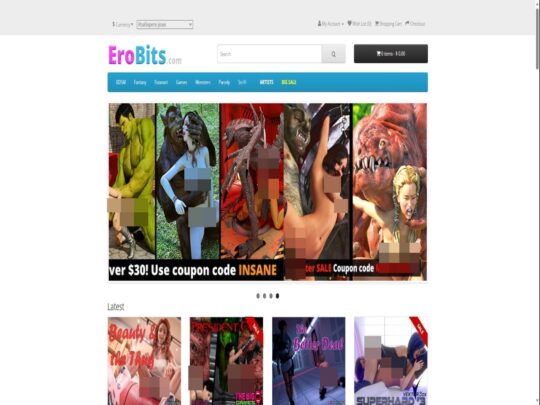EroBits review, a site that is one of many popular Premium Cartoon Porn Sites