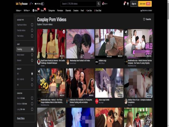 FapHouse Cosplay review, a site that is one of many popular Cosplay Porn Sites