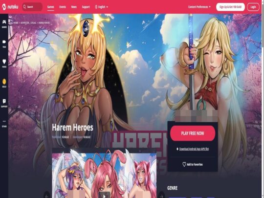 ביקורת על Harem Heroes, אתר שהוא אחד ממשחקי הפורנו הטובים ביותר הפופולריים ביותר