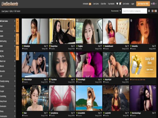 LiveSexAwards Asian review, a site that is one of many popular Live Asian Sex Cams
