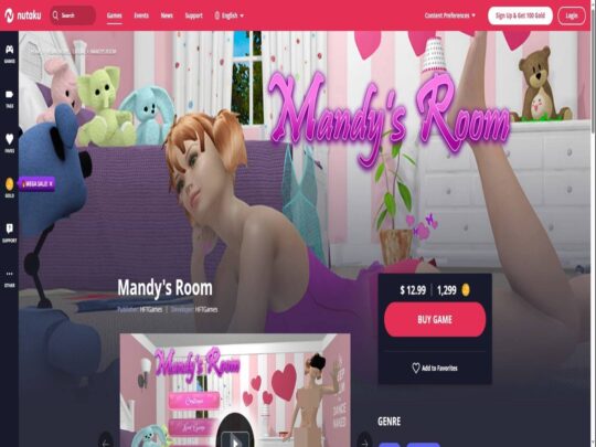 ביקורת על Mandy's Room, אתר שהוא אחד ממשחקי פורנו VR פופולריים רבים