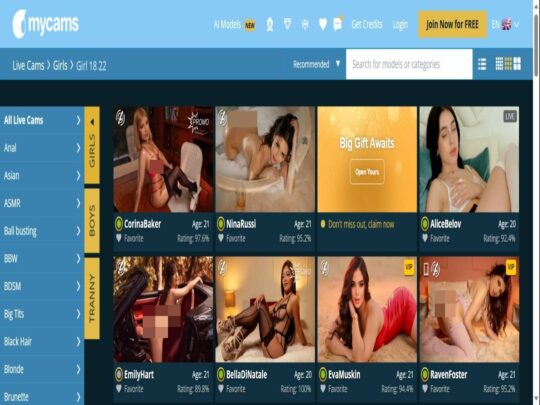 MyCams Teens review, a site that is one of many popular Live Teen Sex Cams (18+)
