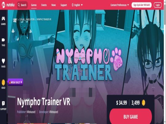 סקירת Nympho Trainer VR, אתר שהוא אחד ממשחקי פורנו VR פופולריים רבים