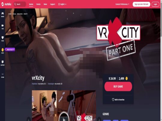 סקירת vrXcity, אתר שהוא אחד ממשחקי פורנו VR פופולריים רבים