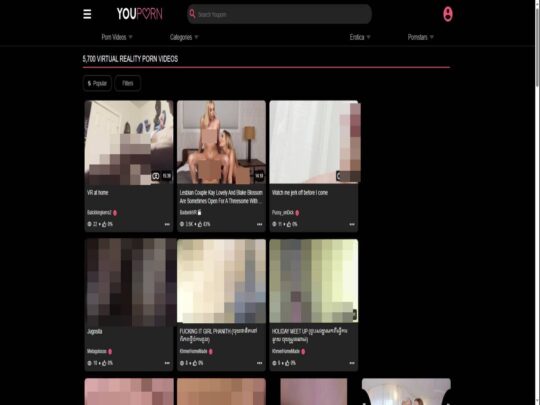 Kajian YouPorn VR, tapak yang merupakan salah satu daripada banyak Tapak Porn VR Percuma yang popular