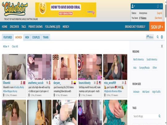 Chaturbate BBW-billede