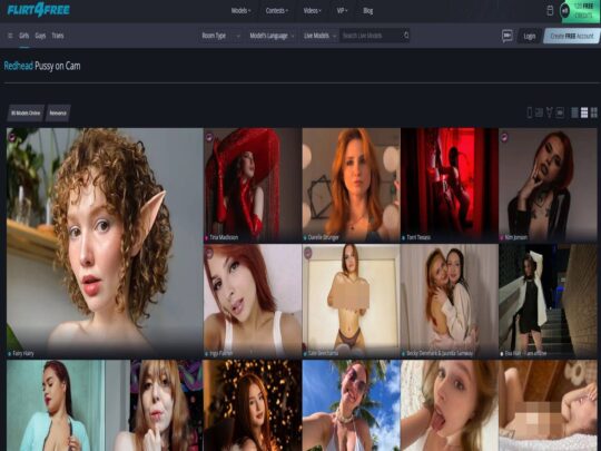 סקירת Flirt4Free Redhead, אתר שהוא אחד ממצלמות הסקס הג'ינג'יות הפופולריות הרבות