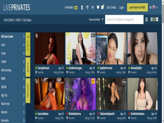 LivePrivates BBW-billede