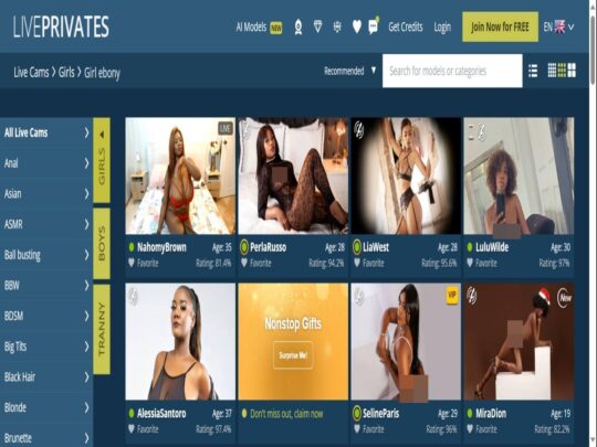 LivePrivates Ebony Picture