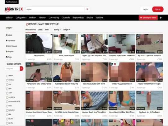 PornTrex Voyeur incelemesi, popüler ücretsiz gözetleme porno sitelerinden biri olan bu site hakkında.