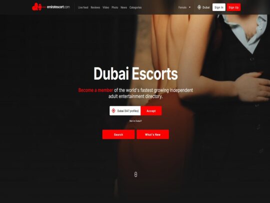 Emiratescorts merupakan salah satu perkhidmatan pengiring bebas terbaik dan paling pesat berkembang di Dubai. Mempunyai pelbagai jenis pengiring.