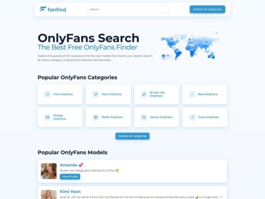 Fanfind a platform for searching and discovering onlyfans models. Browse for them by your favorite niche and more.