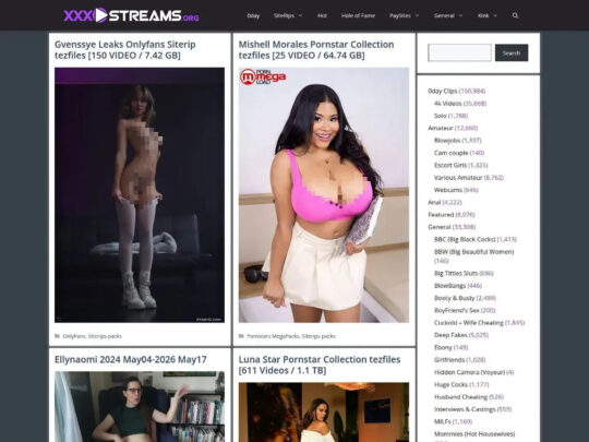 XXXStreams review, a site that is one of many popular Porn Blogs