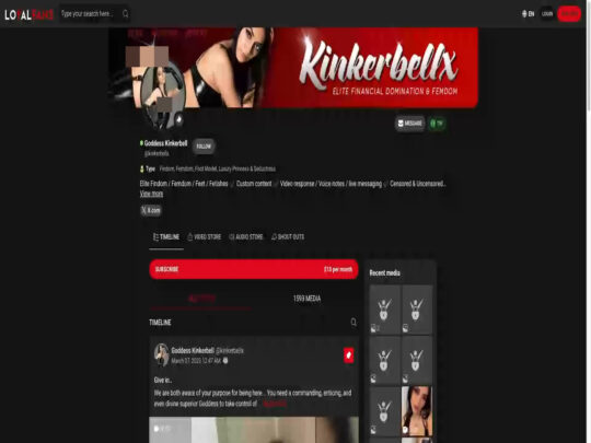 kinkerbellx review, a site that is one of many popular Top LoyalFans Models