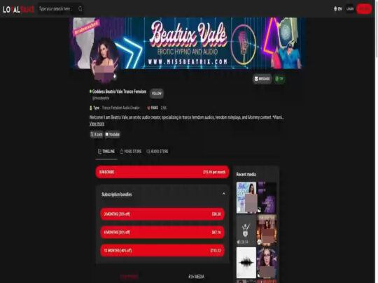 missbeatrix review, a site that is one of many popular Top LoyalFans Models