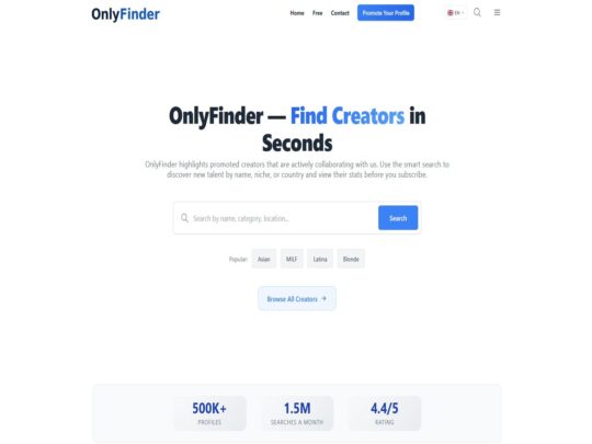 Only Finder Search review, a site that is one of many popular Alternative Adult Fan Creator Sites